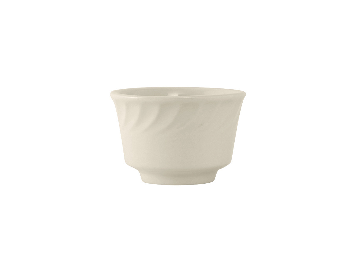 Meridian Bouillon Cup 3.875 IN 8 OZ China Eggshell Round Fully Vitrified Embossed 36/Case