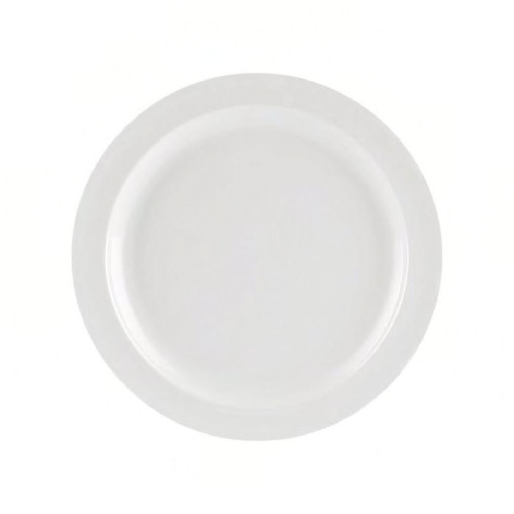 Plate 9 IN Melamine White Narrow Rim 24/Case