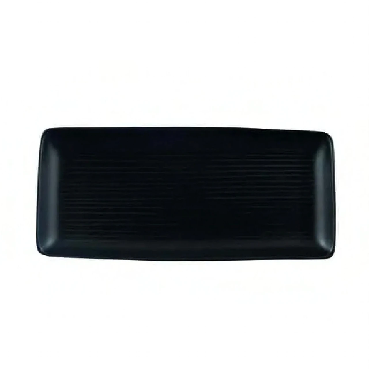 Dudson Evo Jet Collection Tray 14X6.5 IN Stoneware Black Rectangle 8/Case