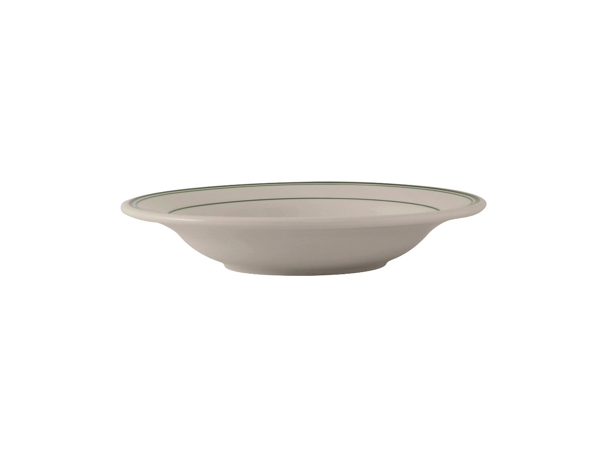 Green Bay Rim Soup Bowl 9 OZ China Eggshell Green Round Banded Fully Vitrified 36/Case