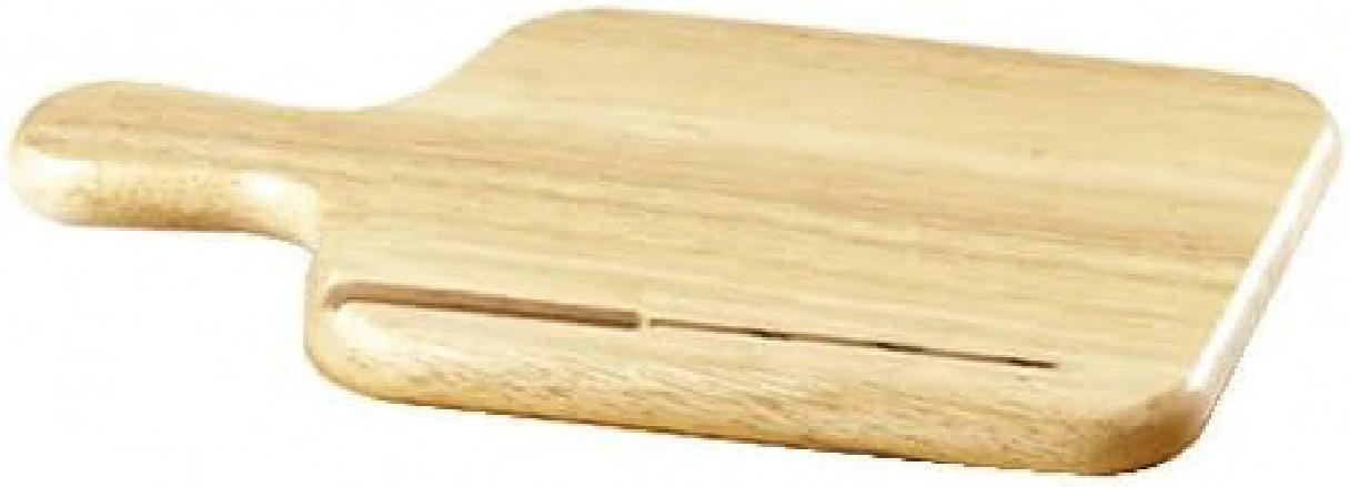 Bread Serving Board 13.5X7.5X0.75 IN Natural Wood Natural With Slot For Knife 1/Each