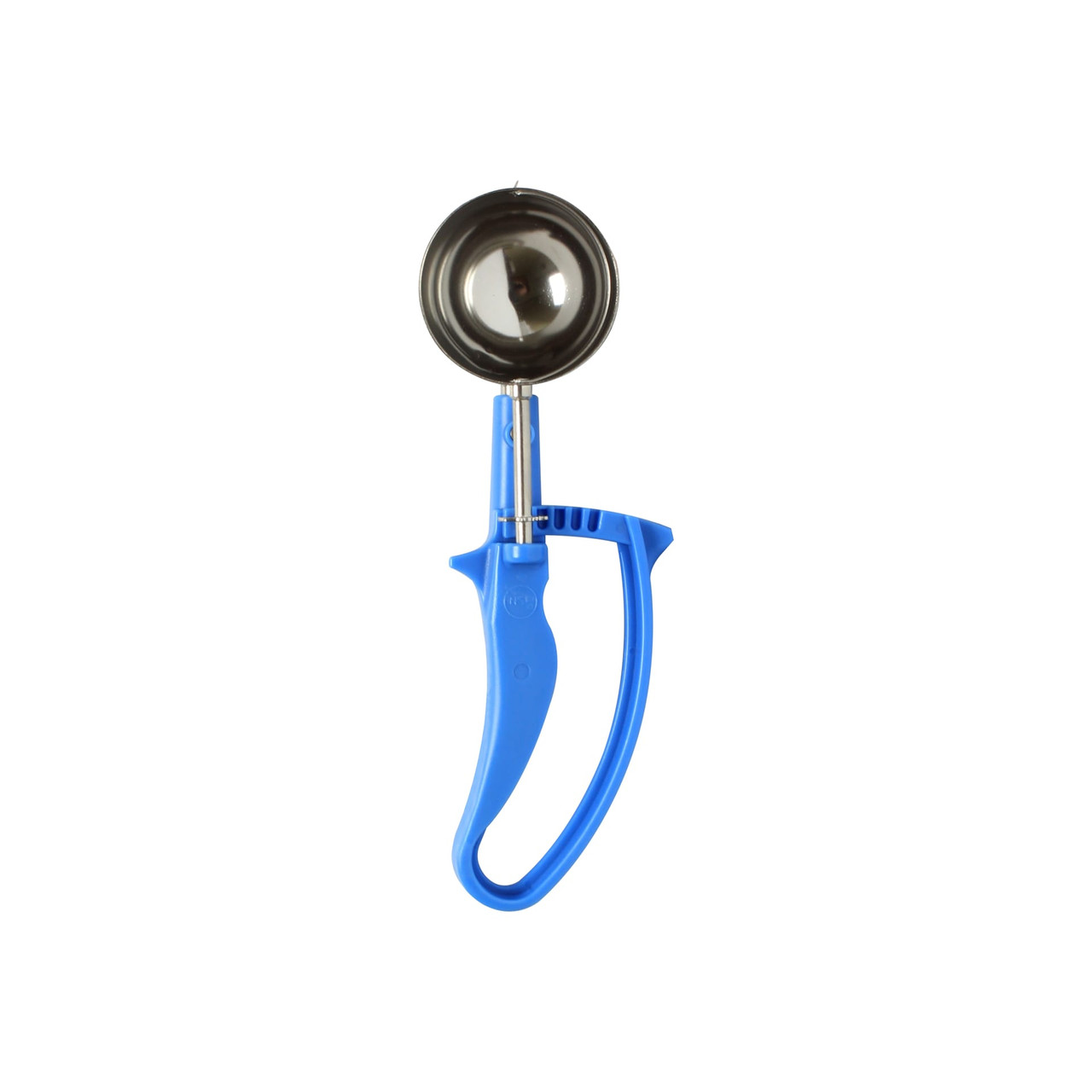 Disher 8.66X2.91X1.5 IN 2 OZ Stainless Steel Acetal Blue Blue Handle #16 Dishwasher Safe 1/Each