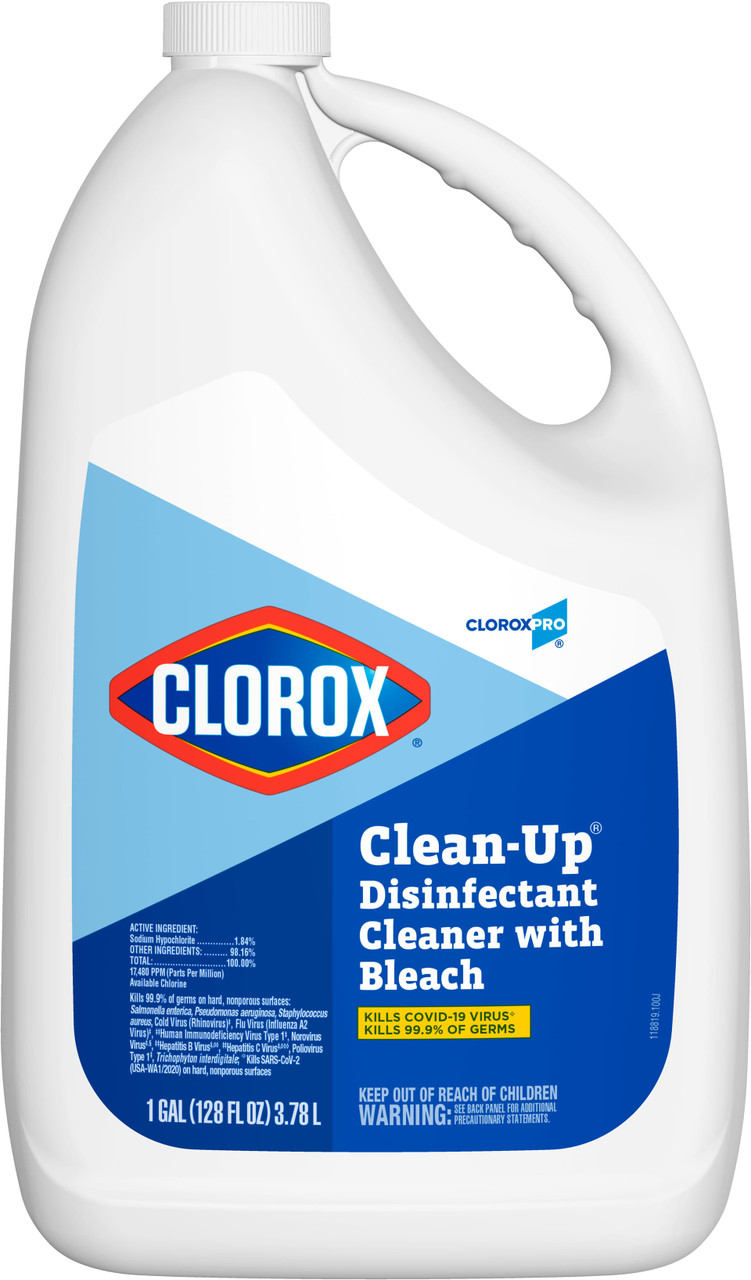 Clorox® Clean-Up® Fresh Scent Disinfectant Cleaner 1 GAL Liquid With Bleach Antibacterial Refill 4/Case