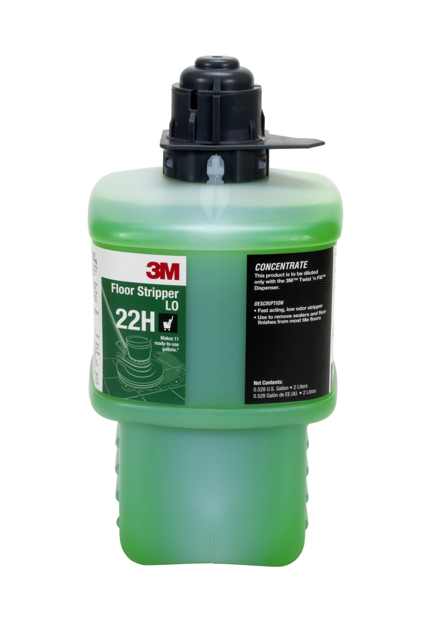 3M™ 22H LO Floor Stripper Bathroom Concentrate With Black Cap 6 Count/Case