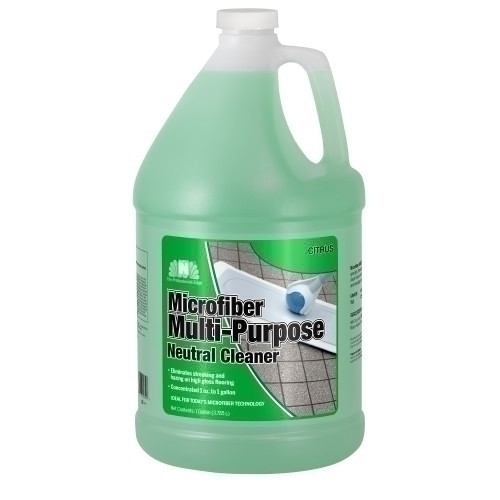 Microfiber Orange Floor Cleaner 1 GAL Neutral Concentrate No Rinse Multi-Purpose 4 Count/Case