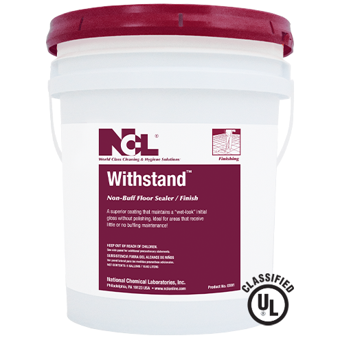 WITHSTAND Floor Sealer & Finish 12X12X15 IN 5 GAL RTU Pure Acrylic Polymers 1/Pail