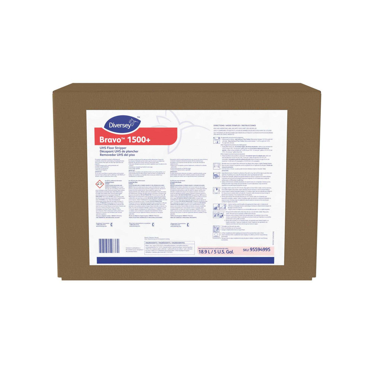 Bravo Floor Stripper 5 GAL Alkaline Concentrate 1/Case