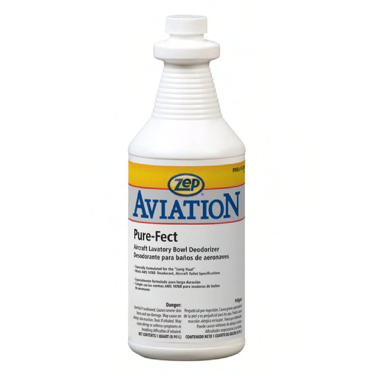 Aviation Pure-Fect Aircraft Lavatory Bowl Deodorizer Toilet Bowl Cleaner Deodorizer 32 OZ Liquid 12/Case