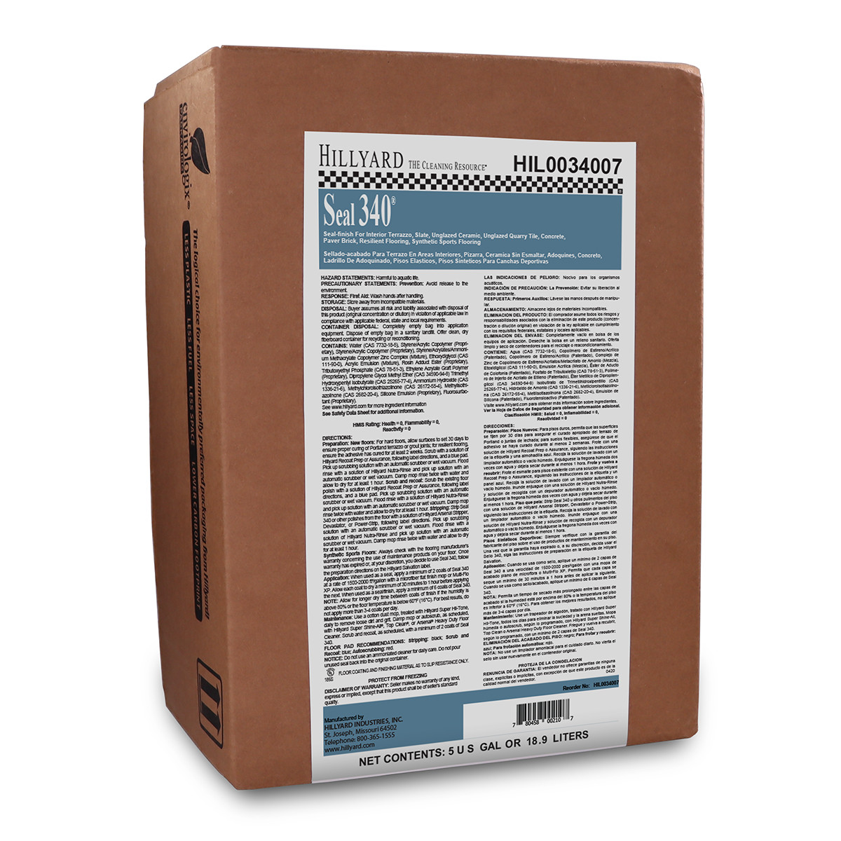Seal 340 Floor Sealer & Finish 5 GAL RTU Liquid 20% Solids 1/Pail