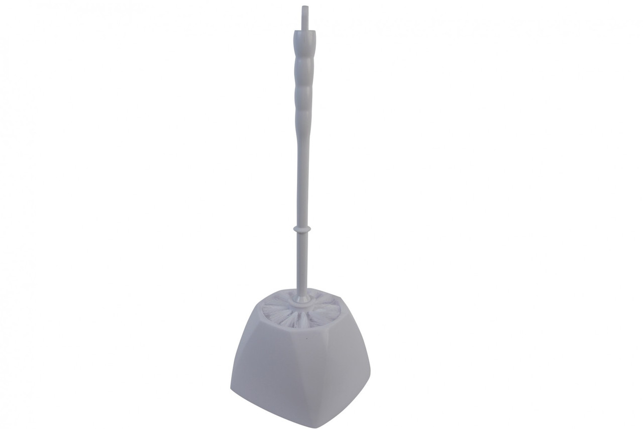 Toilet Bowl Brush & Caddy Plastic White 12/Case