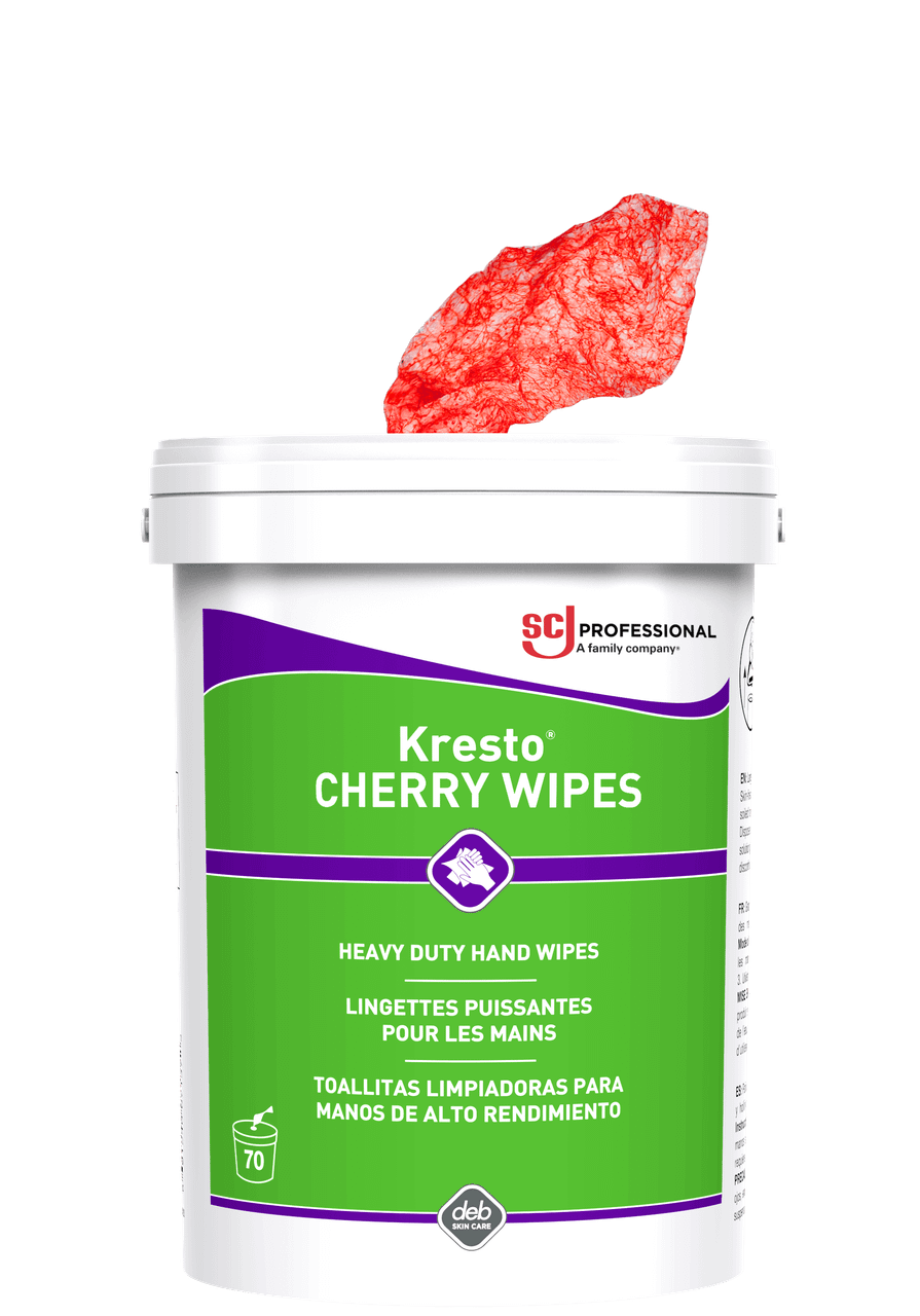 SC Johnson Professional® Cleaning Wipe Cherry Super-Heavy Duty 70 Count/Pack 6 Packs/Case