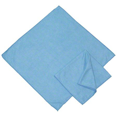 Glass Cloth 16X16 IN Microfiber Blue 12 Count/Pack
