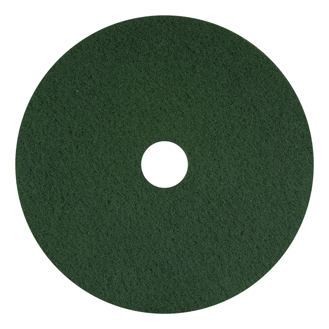 Scrubbing Pad 17 IN Green Polyester Fiber 5/Case