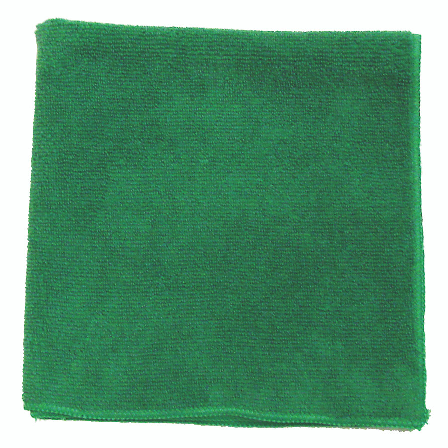 Cleaning Cloth 16X16 IN Microfiber Green 12 Count/Pack