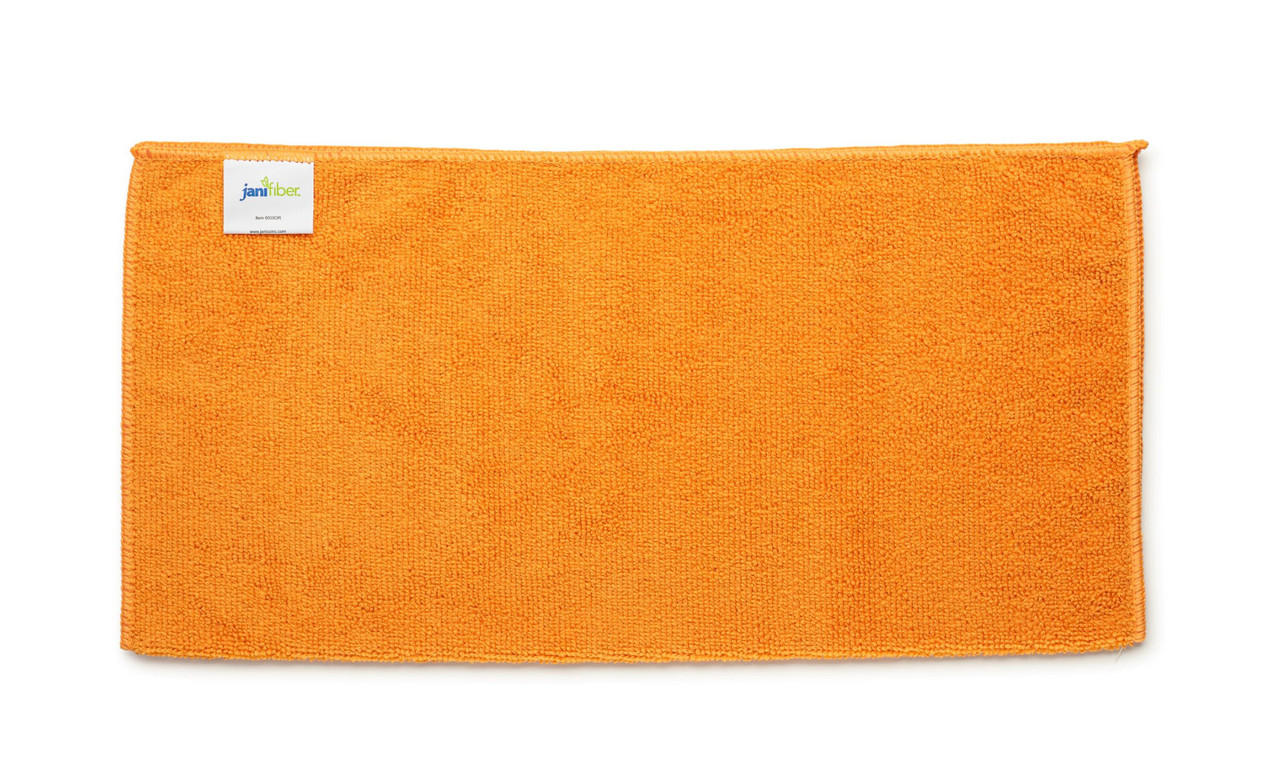 Cleaning Cloth 16X16 IN Standard Microfiber Orange Square 24/Box