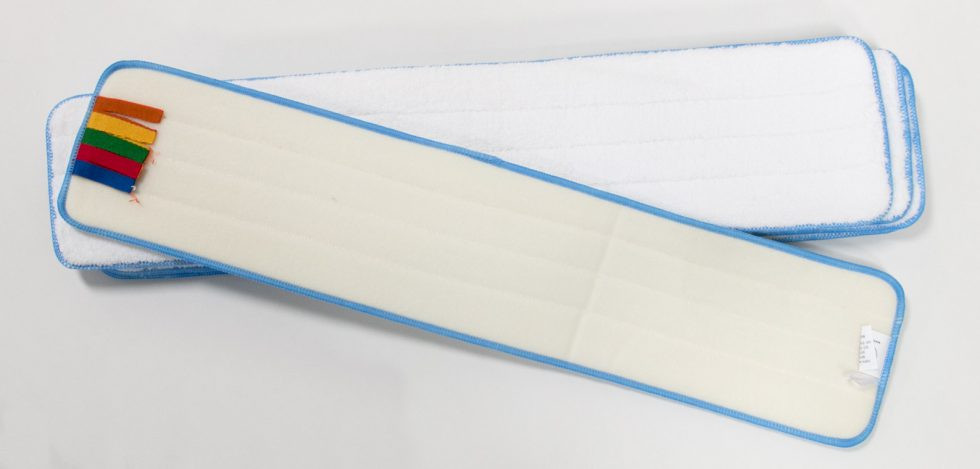 Cleaning Pad 26.5 IN White Blue Microfiber 5 Count/Pack