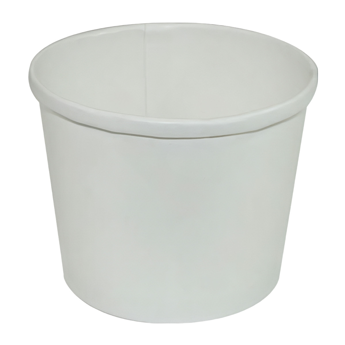 Soup Food Container Base & Lid Combo With Plastic Lid 12 OZ Paper White Round 250/Case