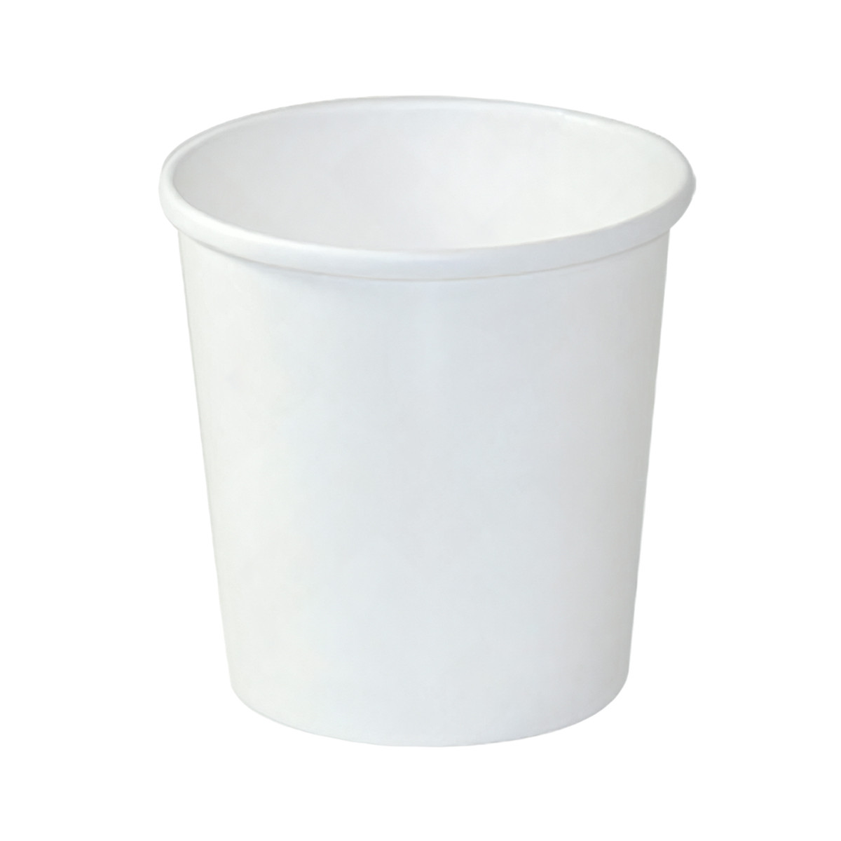 Food Container Base & Lid Combo With Plastic Lid 16 OZ Paper White 250/Case