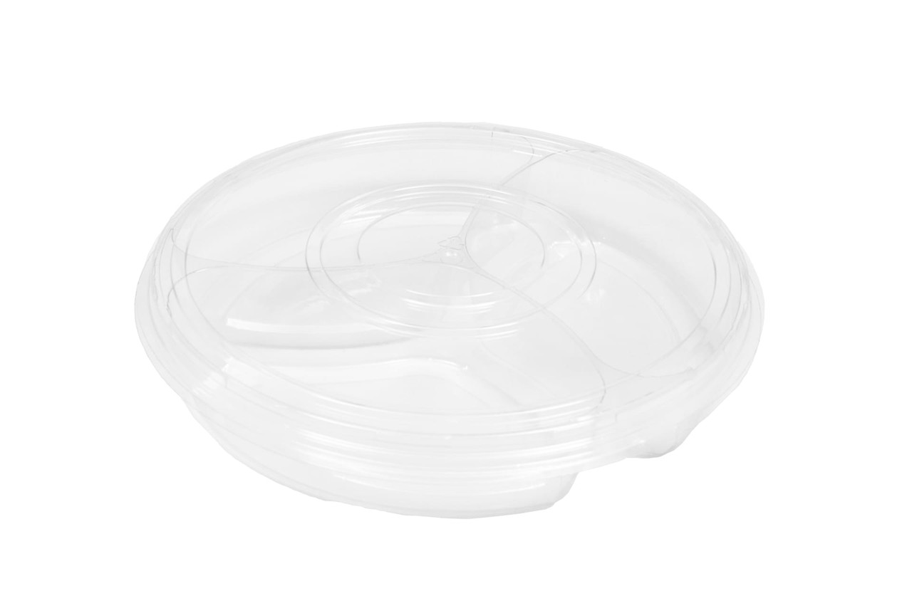 Deli Container Base & Lid Combo With Dome Lid 10.25 IN PET Clear Round 100/Case