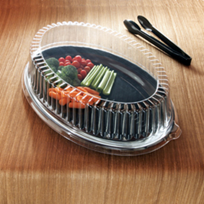 Lid Dome 14X21 IN PET Clear Oval For Container 40/Case