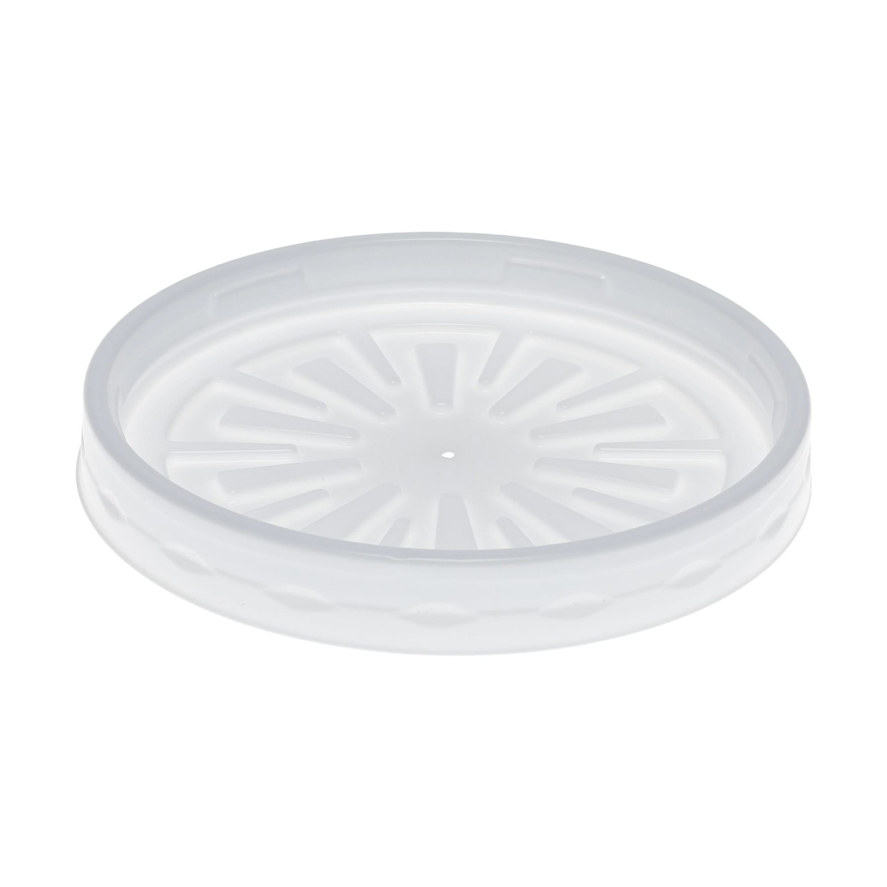 Lid Flat 3.9X0.5 IN HIPS OPS White Round For 8-12-16 OZ Container 1000/Case