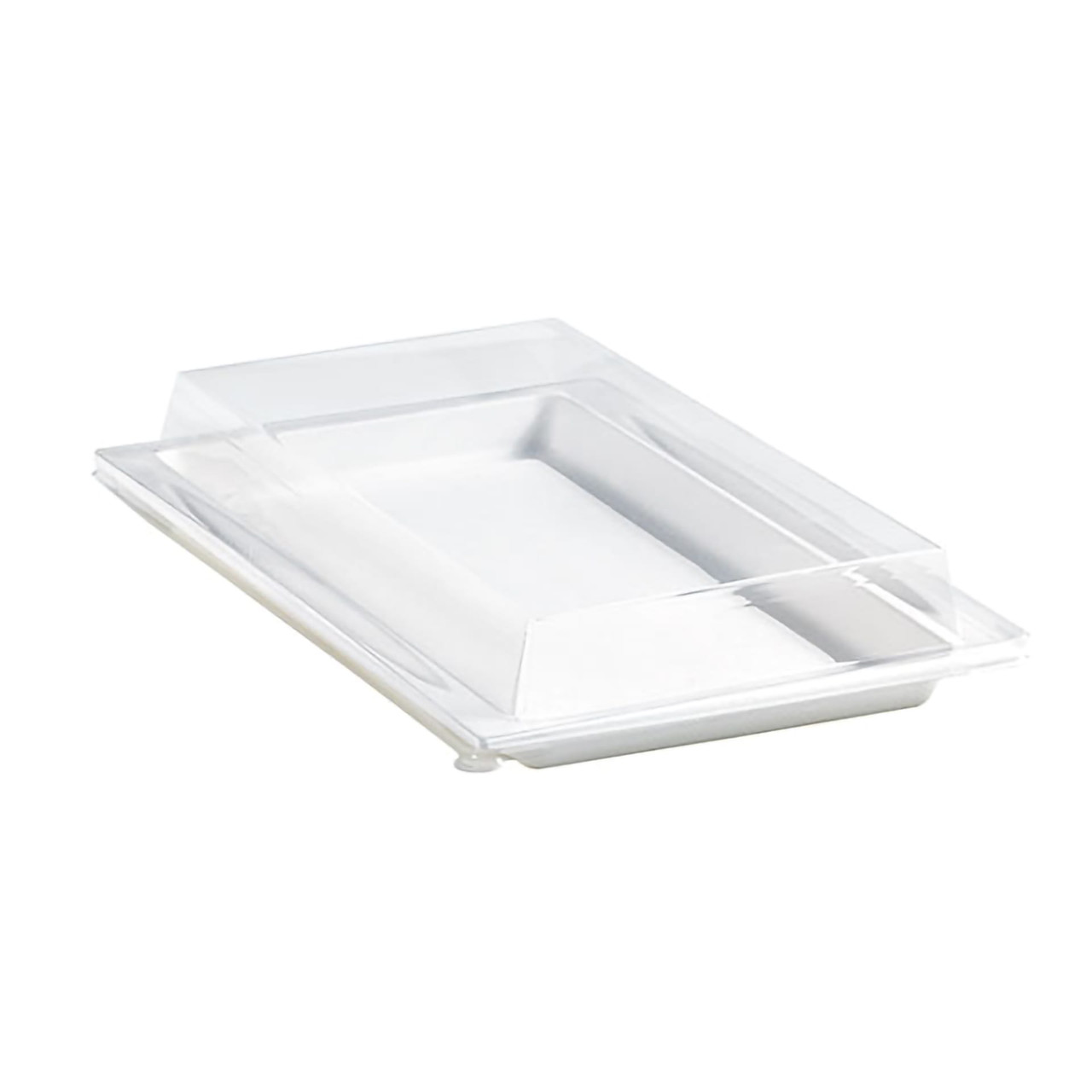 Lid 10.9X7.75X1.45 IN PET Clear For Container 100 Count/Pack 2 Packs/Case 200 Count/Case