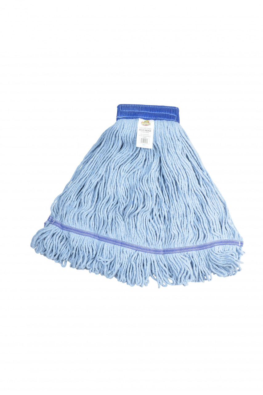 Mop Head XL Blue Cotton Synthetic Yarn 4PLY Loop End 5IN Headband 12/Case
