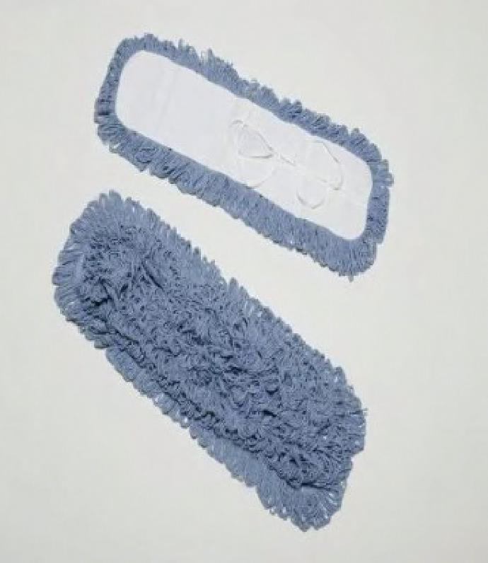 SKILCRAFT® Inhibitor™ Dust Mop Head 24X5 IN Blue Synthetic Yarn Polyester Anti-Microbial Loop End 12 Count/Case