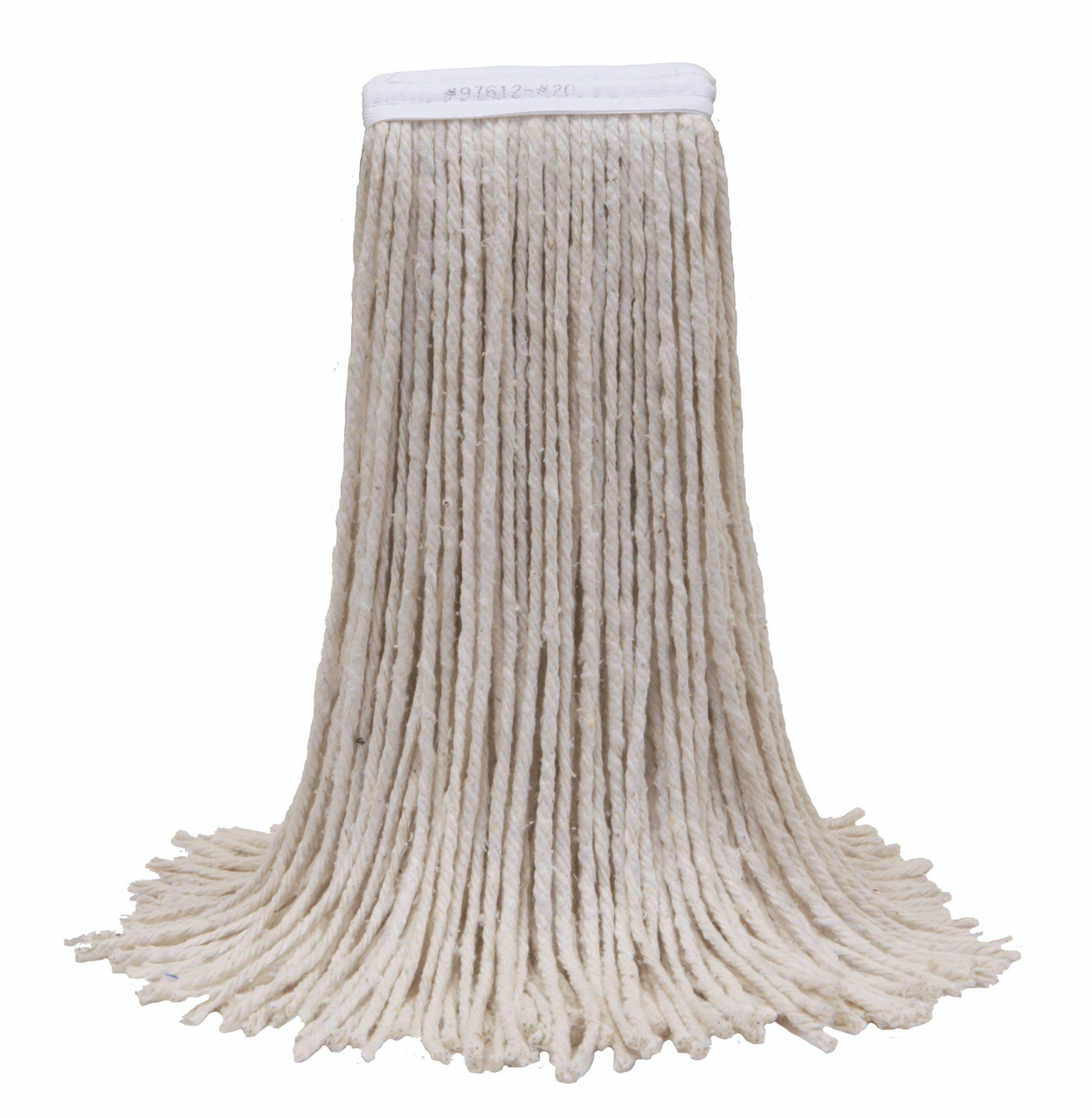 MaxiCotton™ Mop Head 20X6X1 IN 32 OZ White Cotton 4PLY 1.25IN Narrow Headband 12/Case