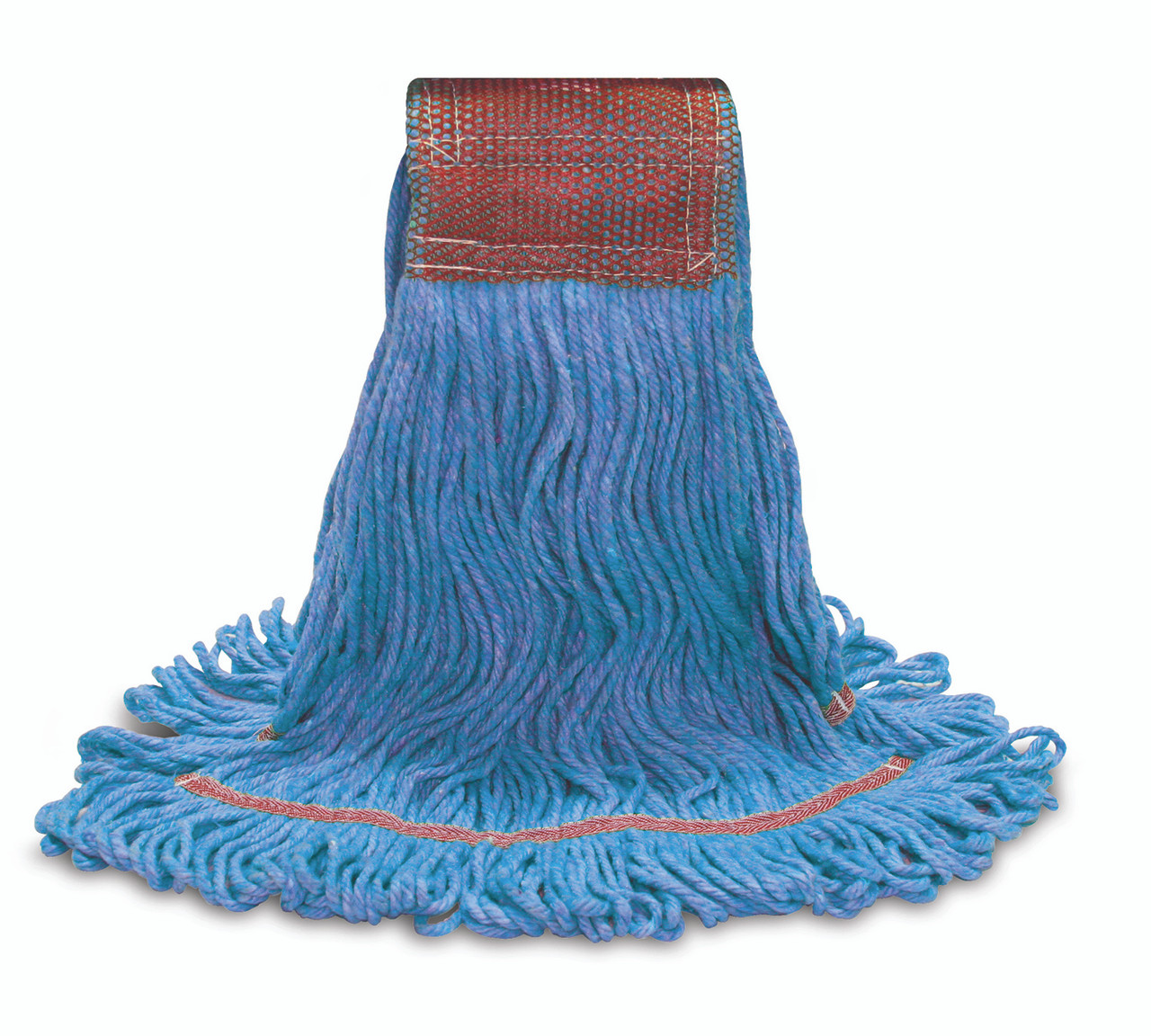 O-Cedar® Mop Head Medium (MED) Blue Synthetic Yarn 4PLY Loop End Launderable Shrinkless 5IN Headband 1/Each