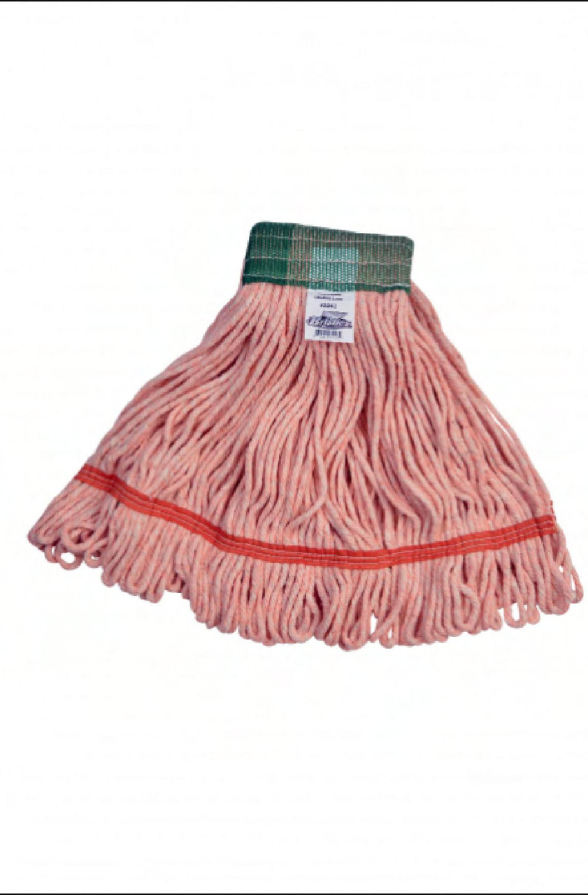 Mop Head Medium (MED) Orange Cotton Synthetic Blend Loop End 5IN Headband 1/Each