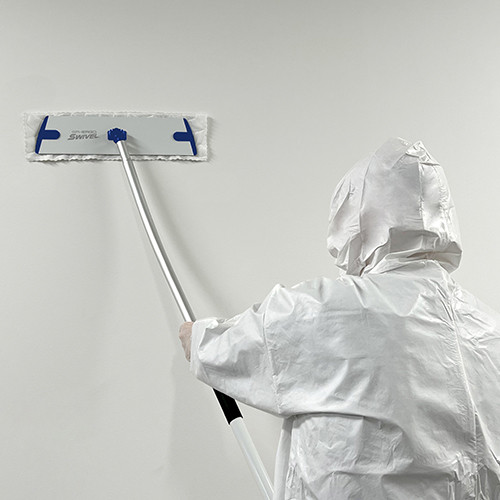 Sphergo Swivel Mopping Kit Includes: (1) Extension Pole, (1) Base, (24) Virtu-Clean® Pads 1/Pack