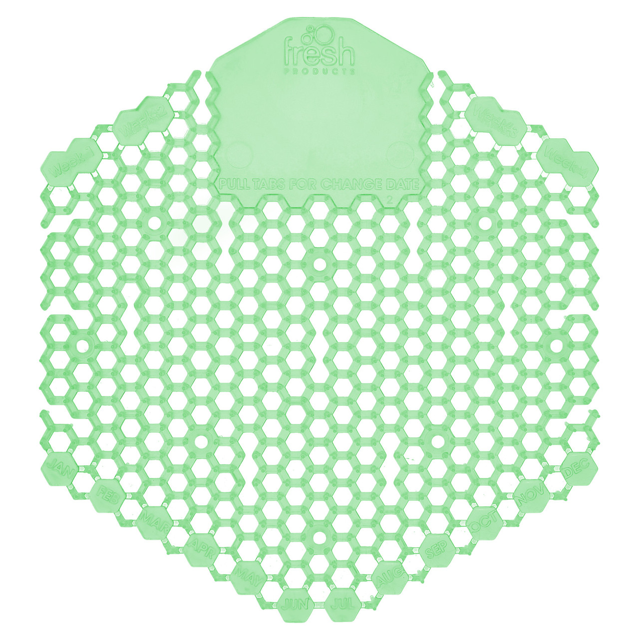 Wave 3D Urinal Screen Cucumber Melon Green EVA 7X6.5X0.66 IN 10 Count/Pack 6 Packs/Case 60 Count/Case