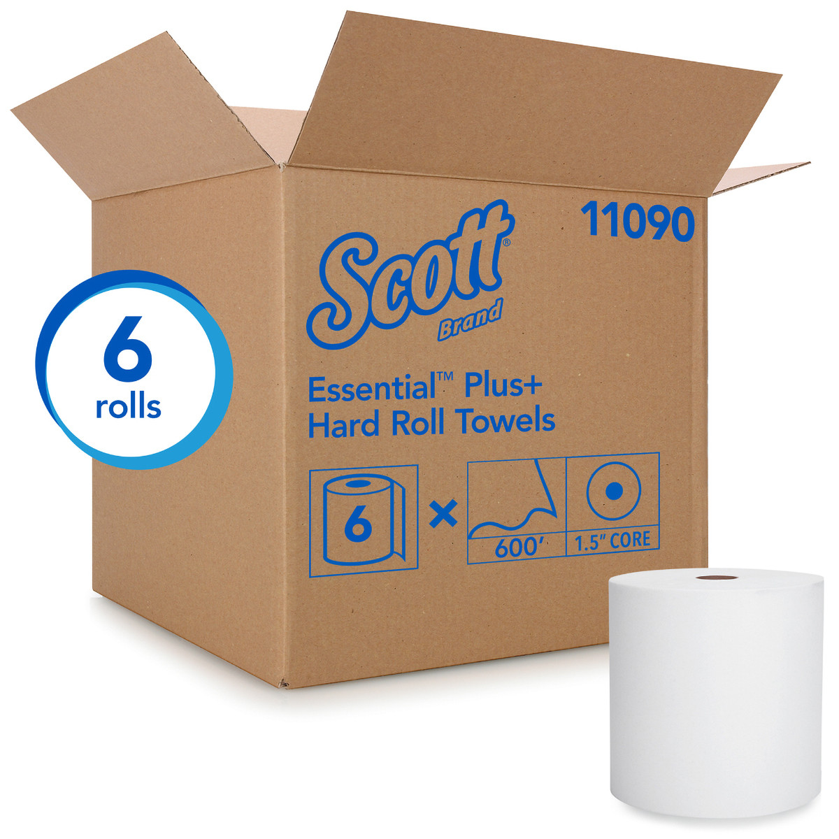 Kleenex® Roll Paper Towel 8IN 600 FT White Standard Roll 1.5IN Core Diameter 6 Rolls/Case