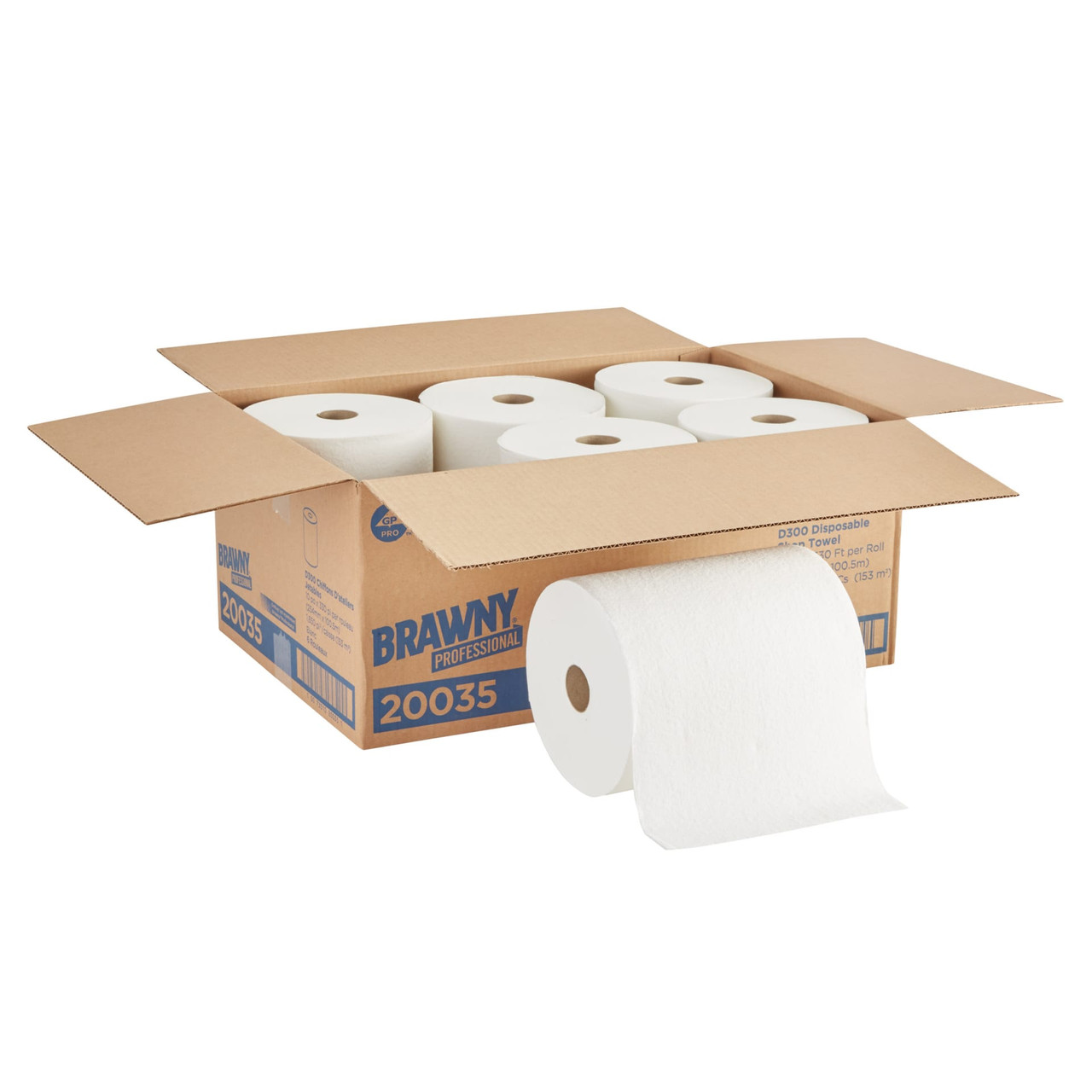 Brawny® Professional Roll Paper Towel 10X10 IN 330 FT 1PLY White Disposable Refill 330 Sheets/Roll 6 Rolls/Case