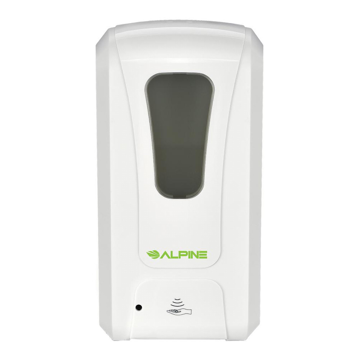 Hand Sanitizer & Soap Dispenser Liquid Gel 1200 mL White ABS Touchless Surface Mount 1/Each