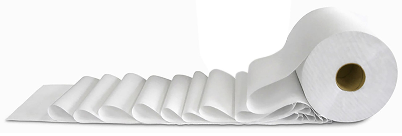 Executive Dry Roll Paper Towel 550 FT TAD Paper White Standard Roll 1.75IN Core Diameter 6 Rolls/Case