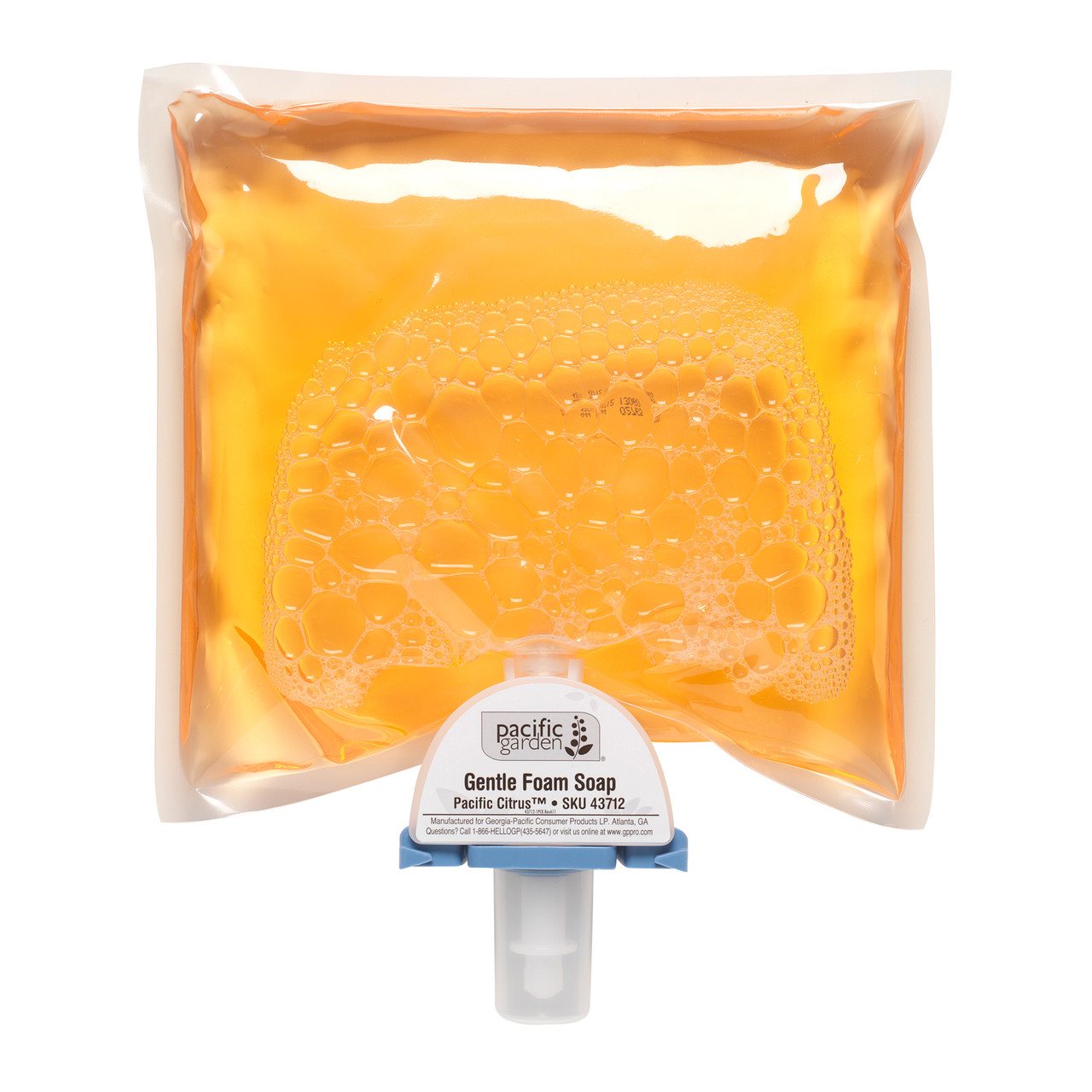Pacific Garden® Hand Soap Foam 1200 mL Citrus Scent Orange Refill Gentle 4/Case