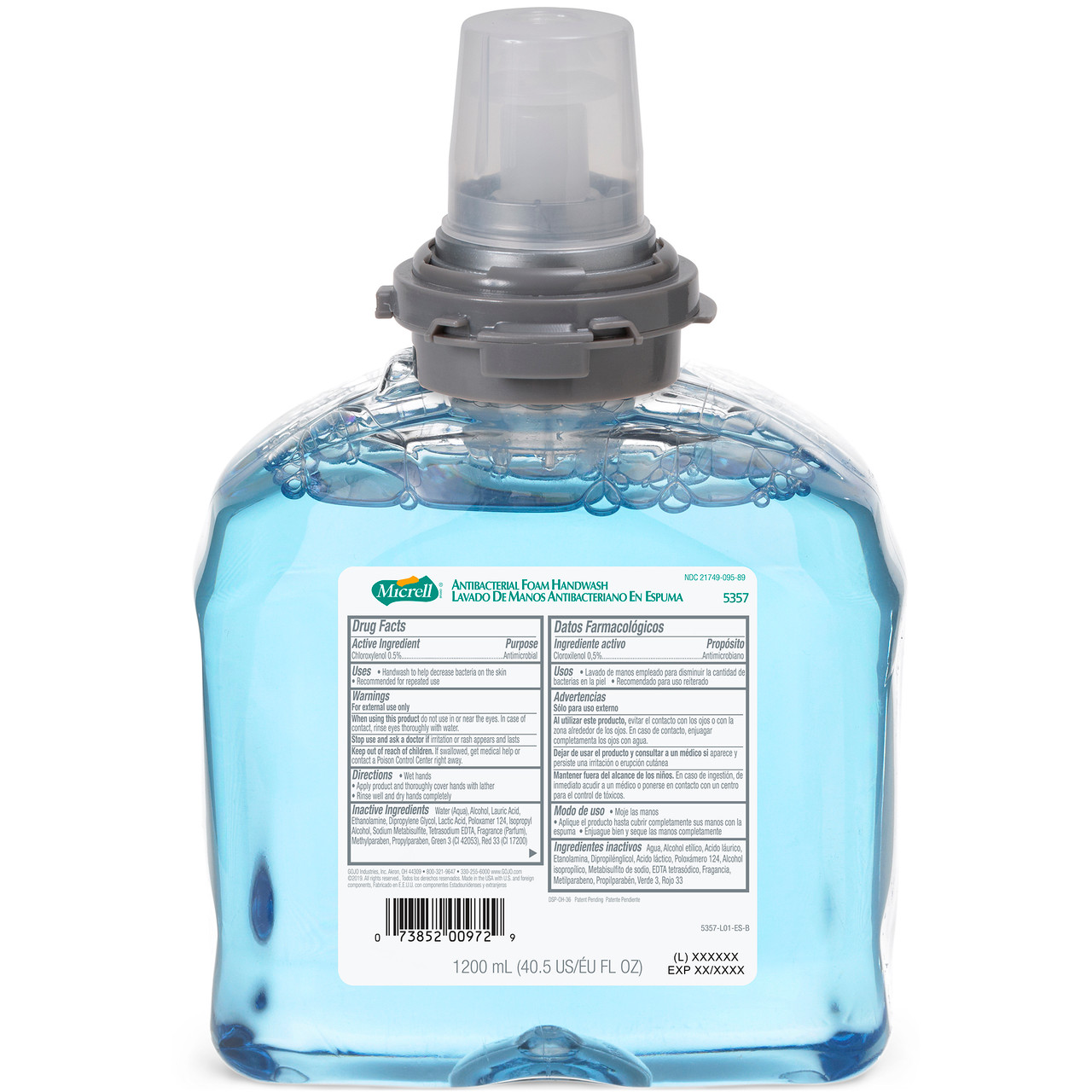 MICRELL® Handwash Foam 1200 mL 3.41X5.47X8.25 IN Floral Antibacterial For TFX 2/Case