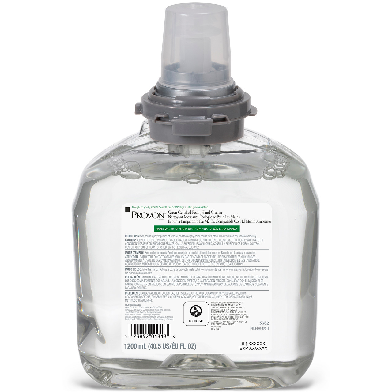 PROVON® Hand Soap Foam 1200 mL 3.41X5.47X8.25 IN Fragrance Free For TFX 2/Case