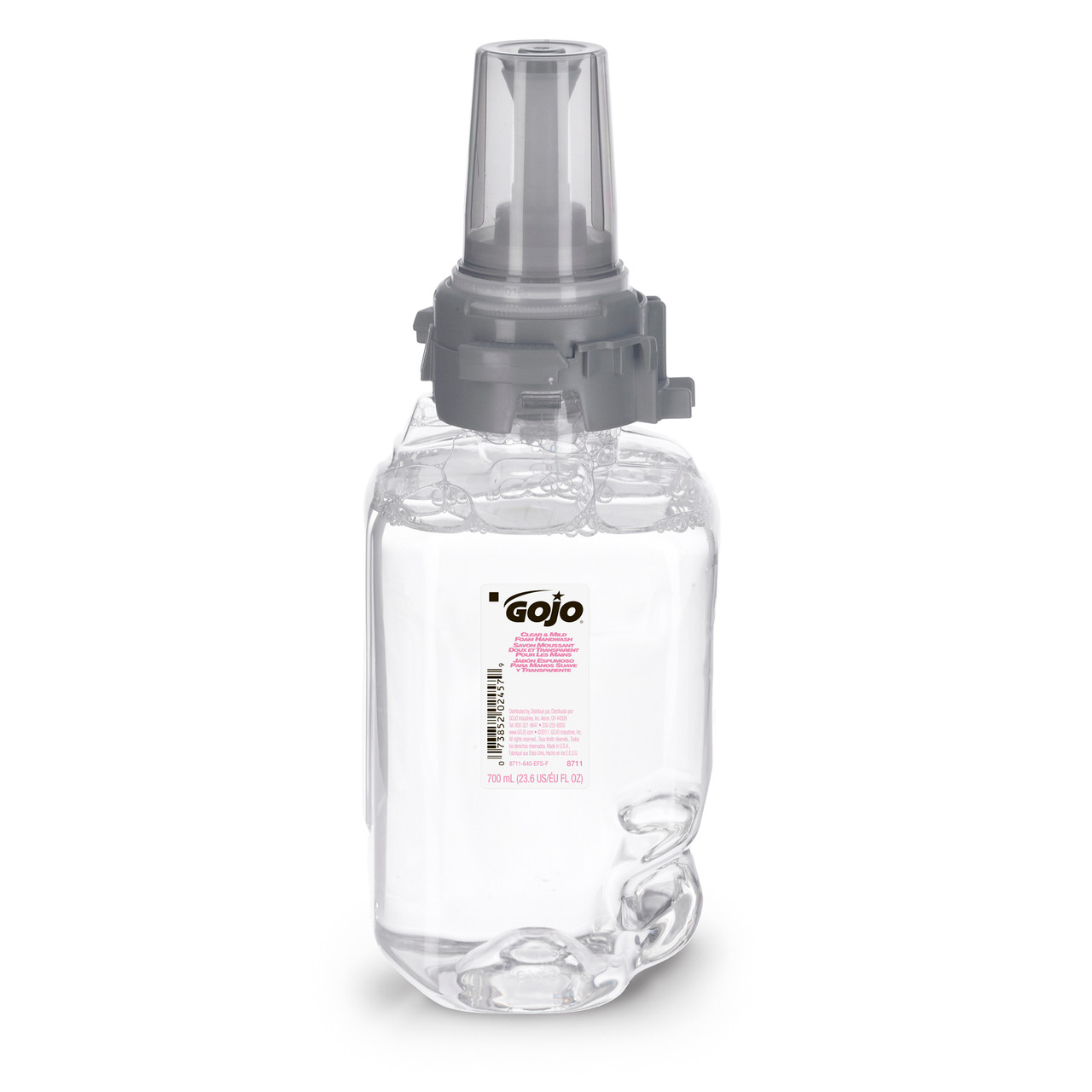GOJO® Clear & Mild Handwash Foam 700 mL 3X3.5X8.75 IN Fragrance Free Clear Dye Free For ADX-7 4/Case
