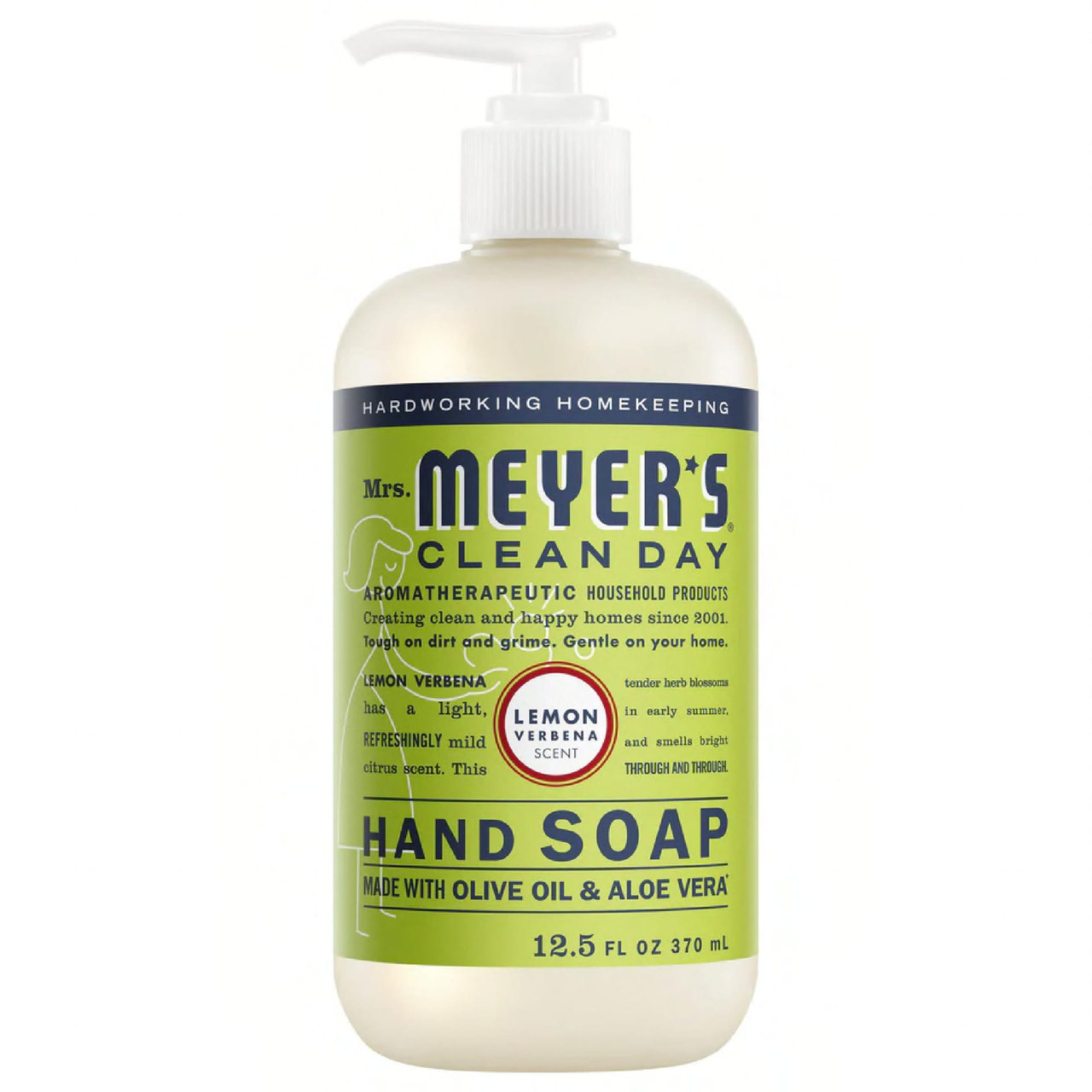Mrs. Meyer's Clean Day® Hand Soap Liquid 12.5 OZ Lemon Verbena Pump 6/Case