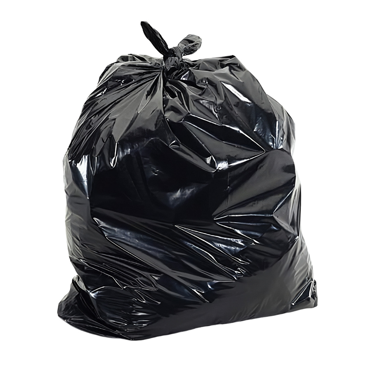 Can Liner 38X58 IN 60 GAL Black LDPE 1.35MIL Roll Perforated 100/Case
