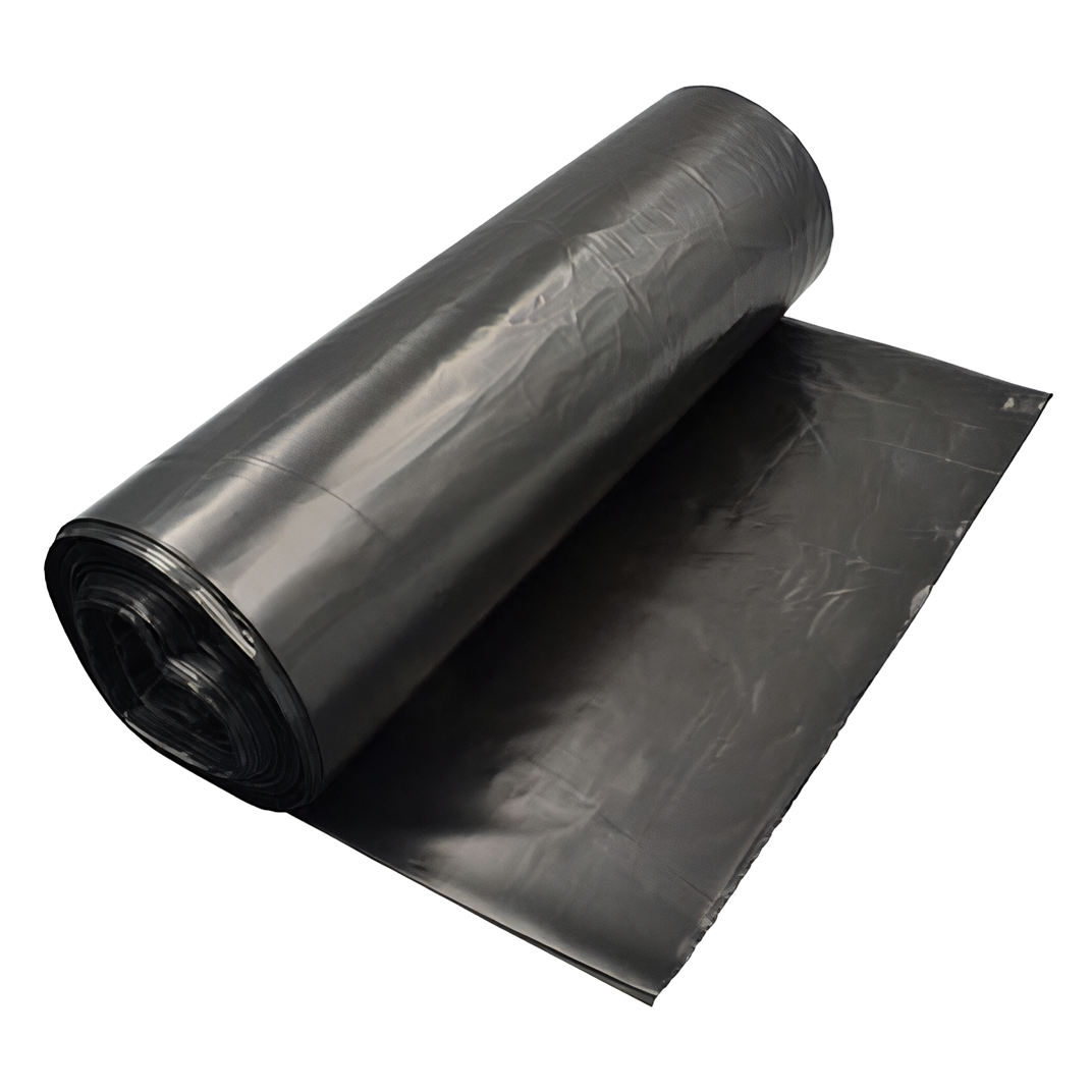 Can Liner 24X24 IN Black Plastic 0.85MIL 500/Case