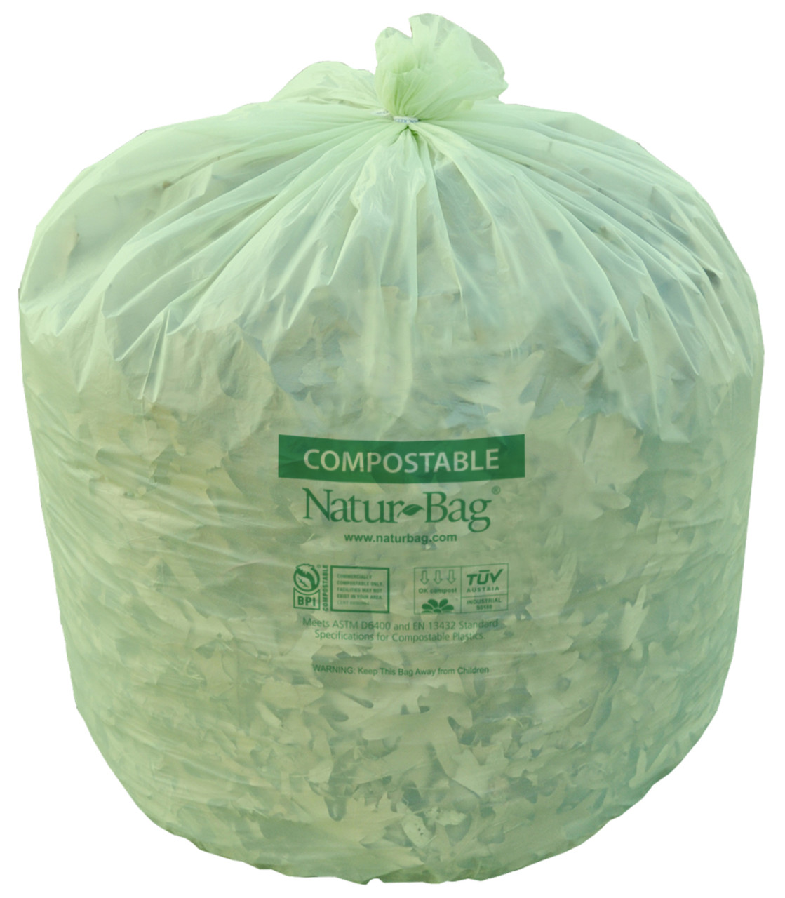 Natur-Bag Compostable Liner 38X58 IN 58 GAL 1MIL 100/Case