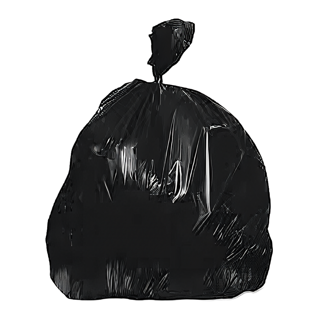 Can Liner 23X17X46 IN 40-45 GAL Black Plastic 3MIL 100/Case