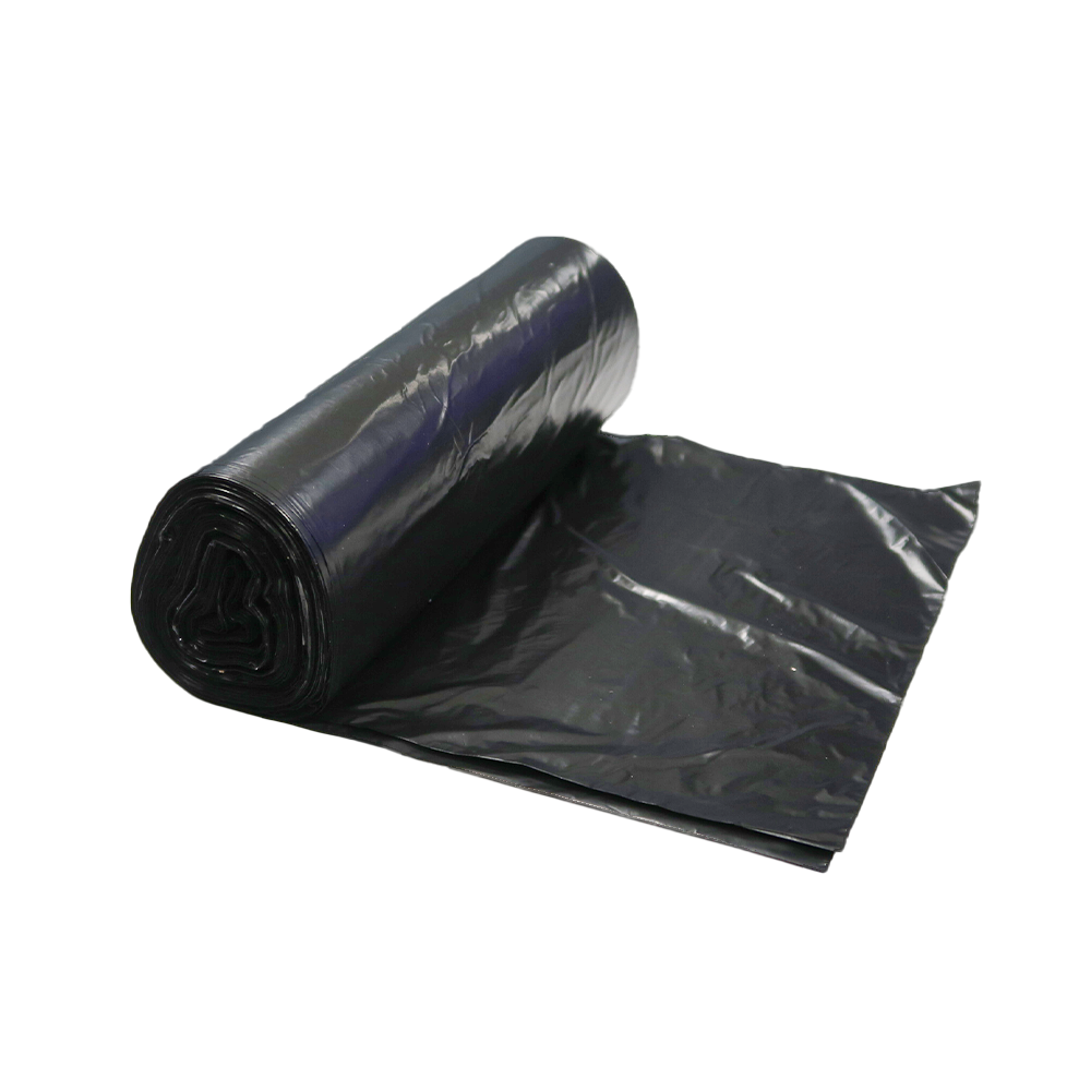 Victoria Bay Can Liner 37X50 IN 40-50 GAL Black Plastic 1.1MIL 20 Count/Roll 5 Rolls/Case