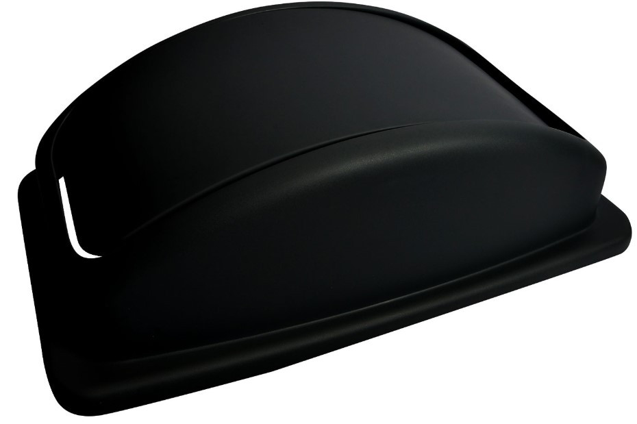 Lid 23 GAL Black Rectangle Plastic Swing Top 1/Each