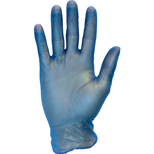 Safety Zone® Gloves Large (LG) Blue Vinyl Powdered 1000/Case