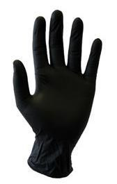 Ambitex® Gloves Large (LG) Black 4MIL Nitrile Rubber Disposable Powder-Free 100 Count/Pack 10 Packs/Case 1000 Count/Case